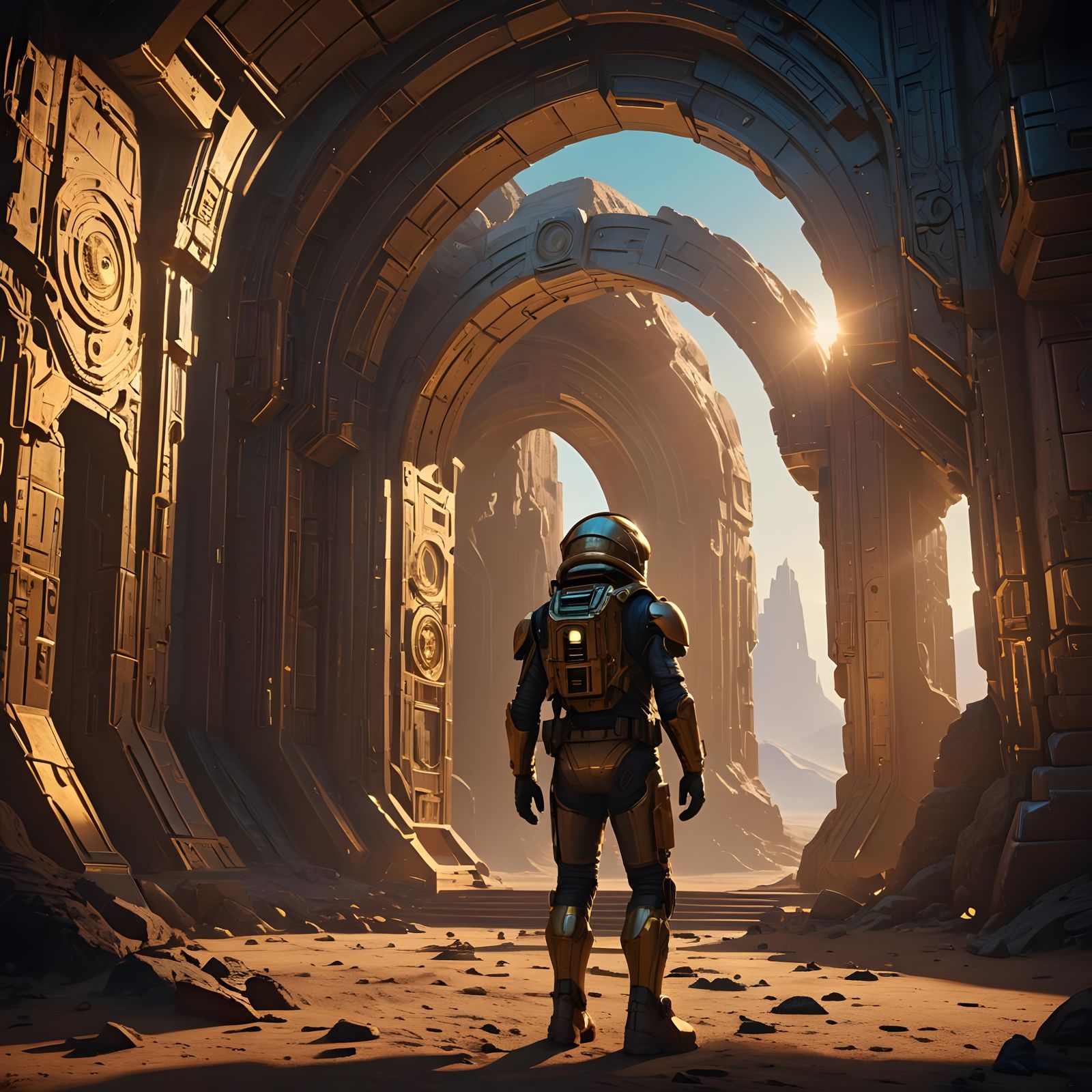 Western Galactic Vault in Detailed Matte Painting