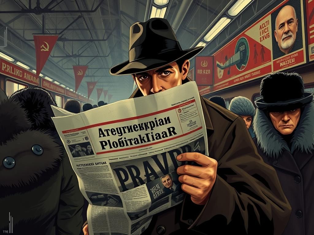 1960s Soviet Spy in Film Noir Style