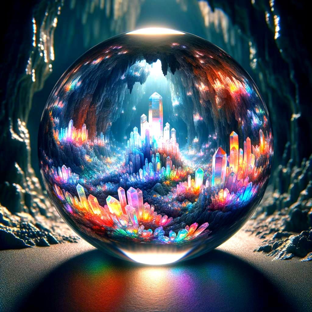 Enchanted Crystal Cavern in Vibrant Colors