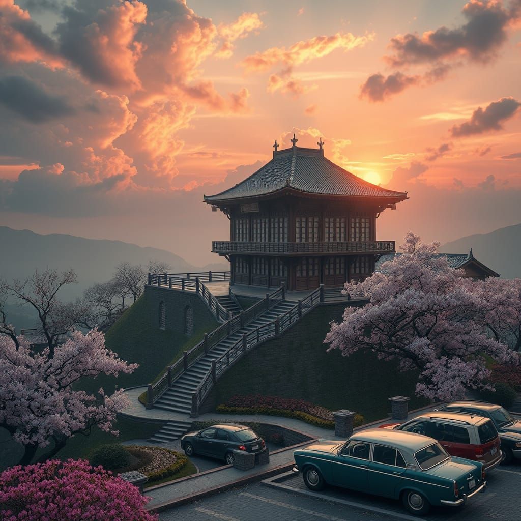 Ethereal Korea Villa Basks in Sunrise Glory