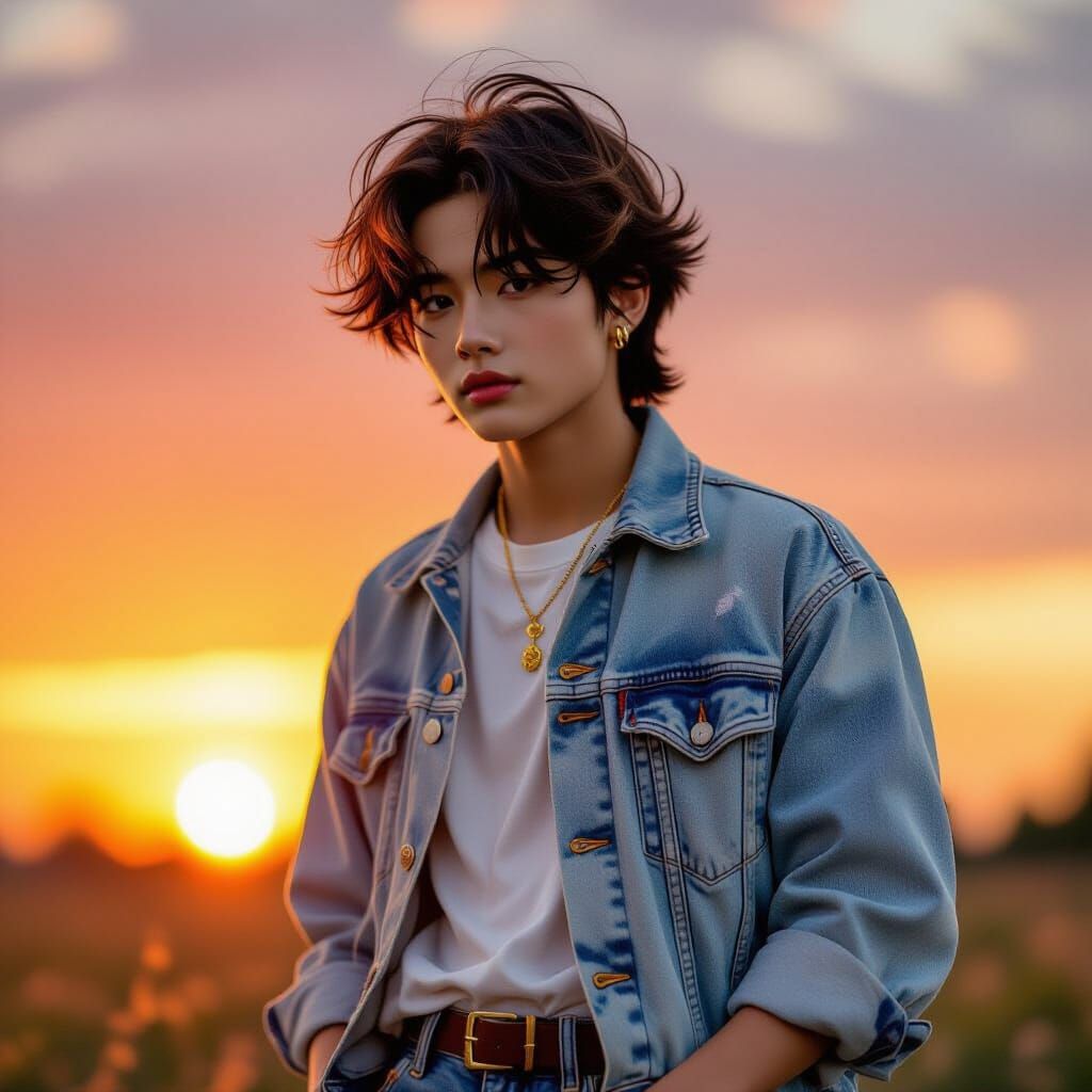 Youthful Moment in Manga-Inspired Style