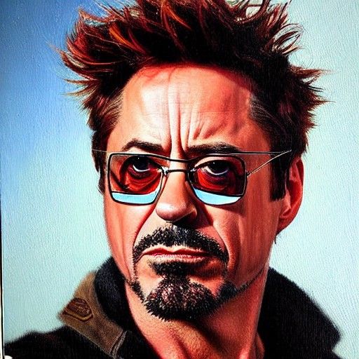 Robert Downey Jr. as Oil Painting Portrait