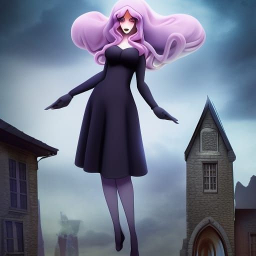 Giant Hex Maniac Overlooking Miniature House