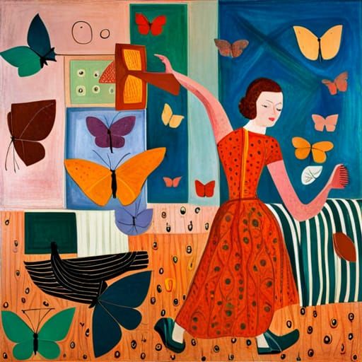 Maximalist Butterfly Pile Inspired by Abstract Art