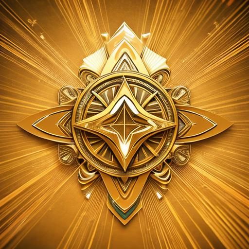 Abstract Digital Art with Volumetric Lighting