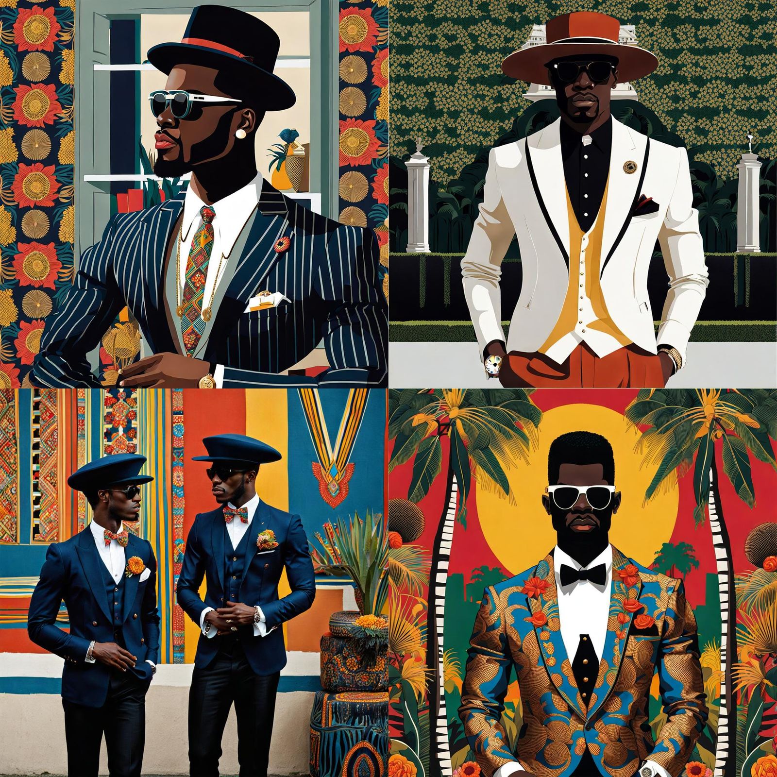 Textile Art Portrait in Bisa Butler Style