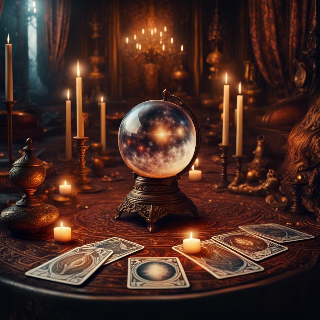 Mystic Tarot Card Reading with Crystal Ball