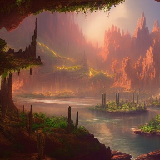 Fantastical Arizona: Detailed Matte Painting