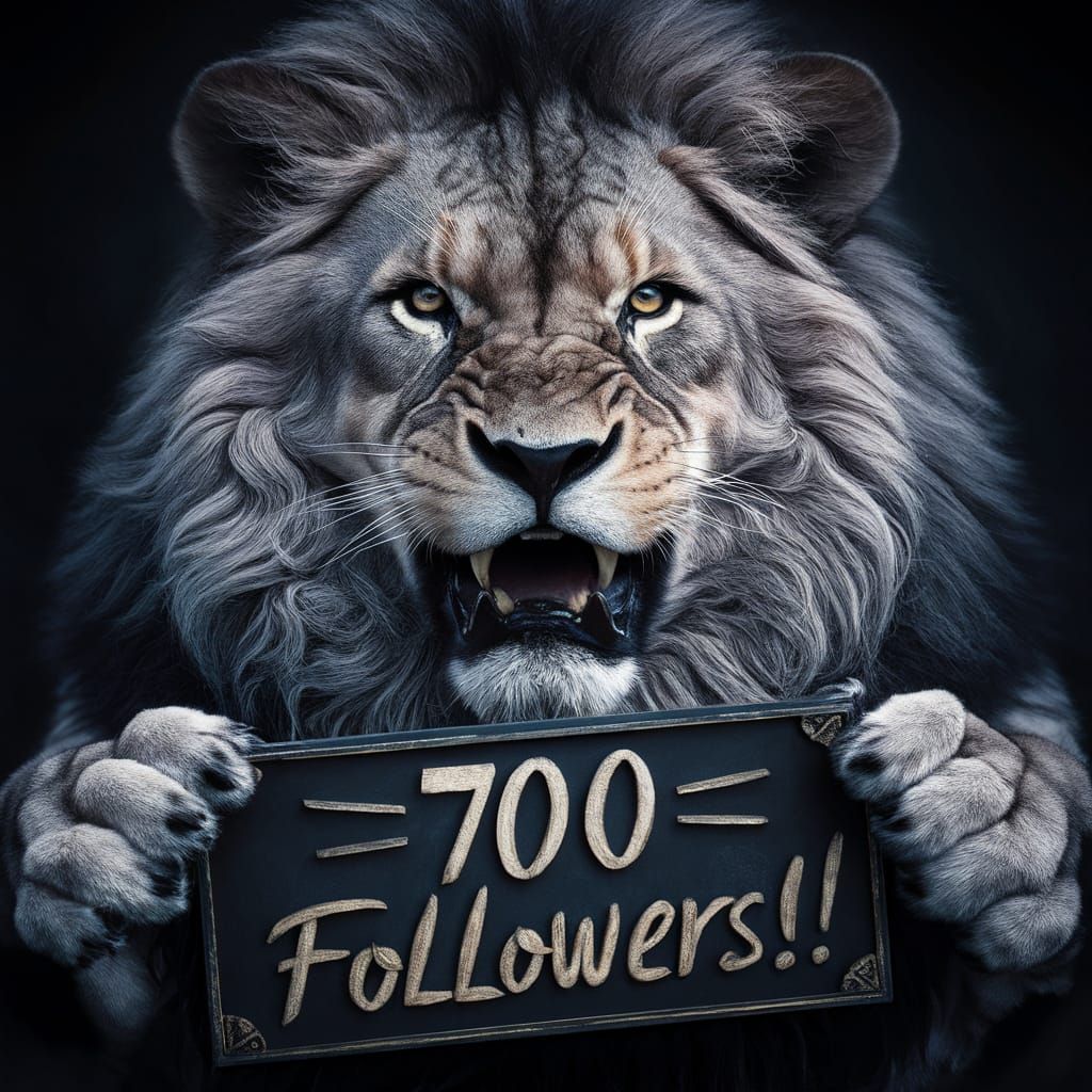Majestic Lion Celebrates Followers in Hyperrealistic Photo