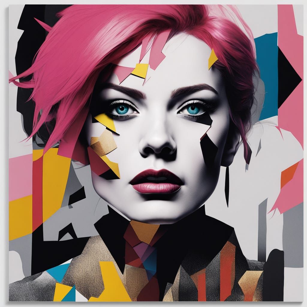 Pop Art Punk Rock Goddess in a Surreal Delirium