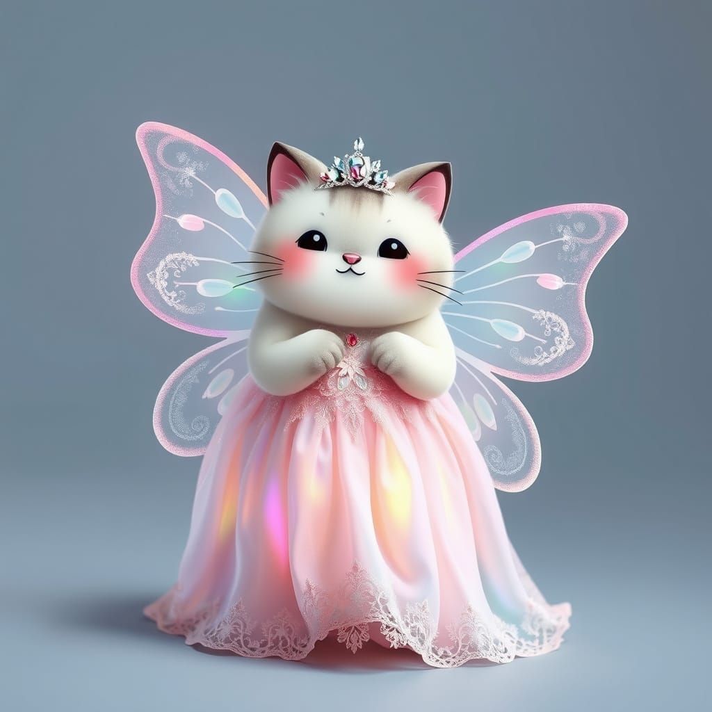 Fairy Purr-incess in Whimsical Pastel Hues