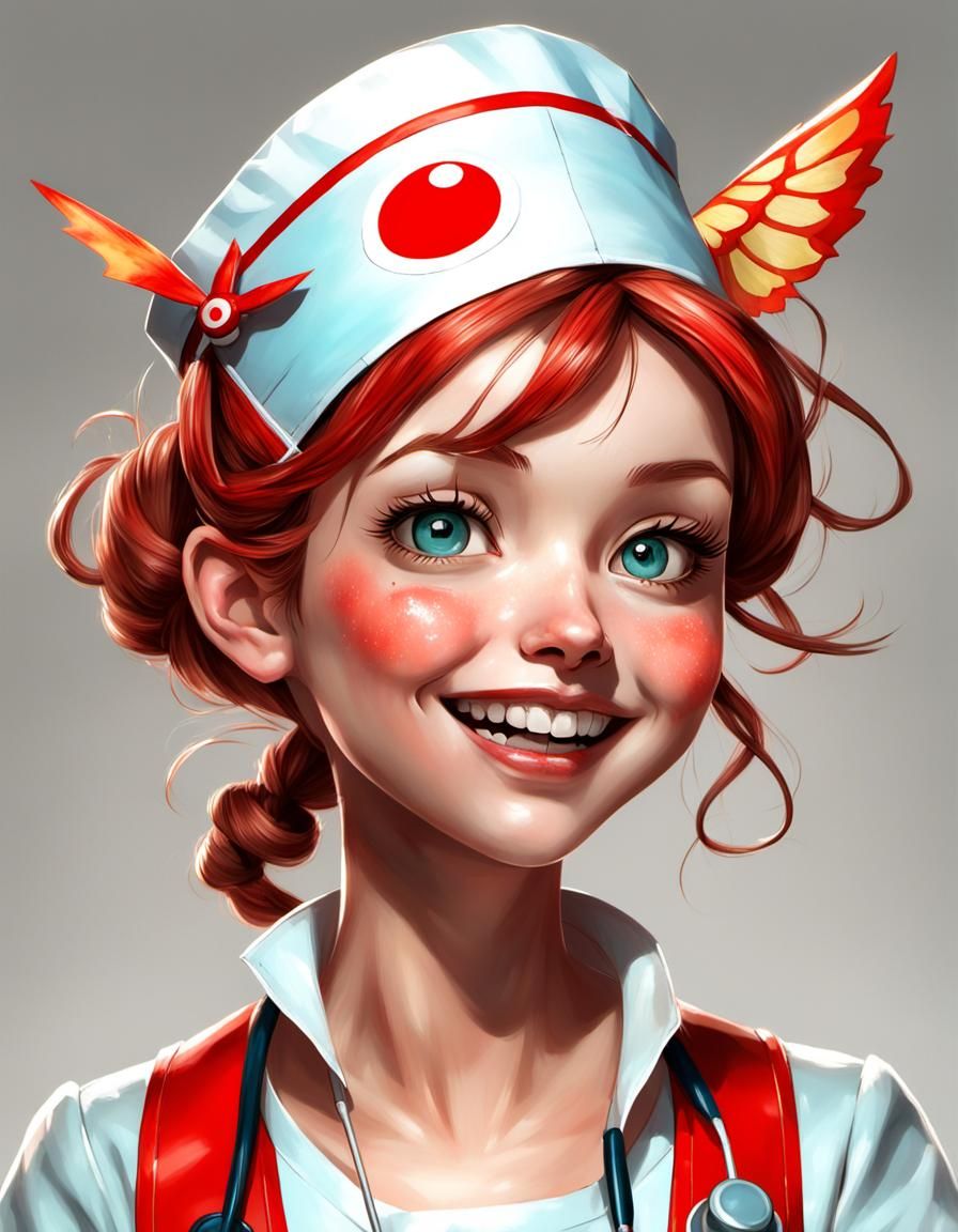 Happy Nurse Joy in Modern 3D Style