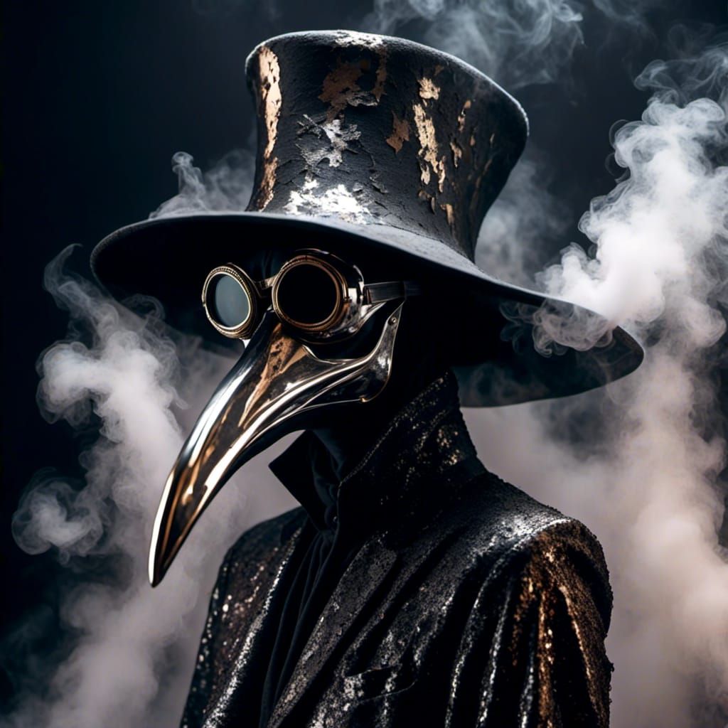 Plague Doctor Portrait in Gareth Pugh Style