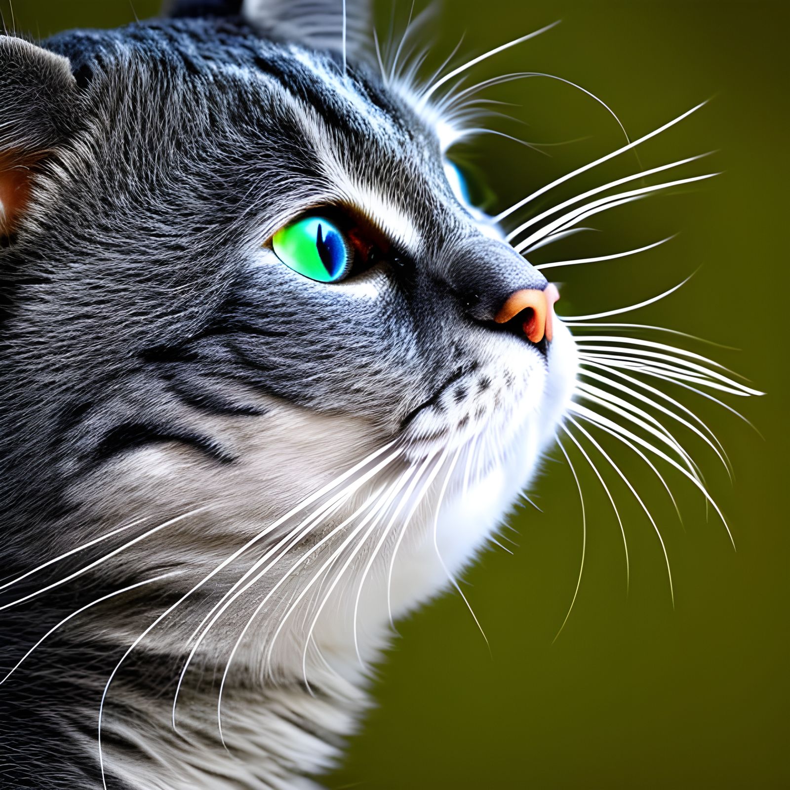 Cats on Antique Furniture in Surrealist Painting Style