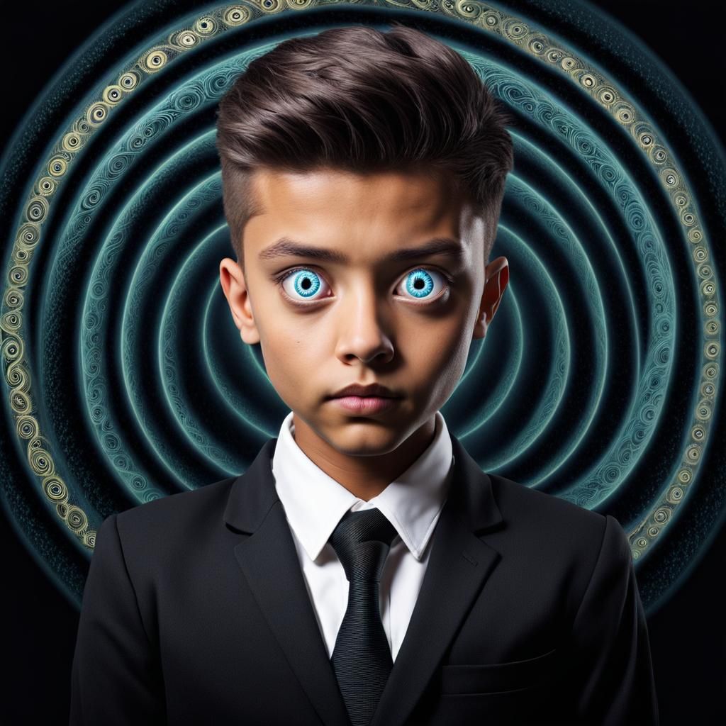 Fantasy Image of Young Hypnotist Pupil