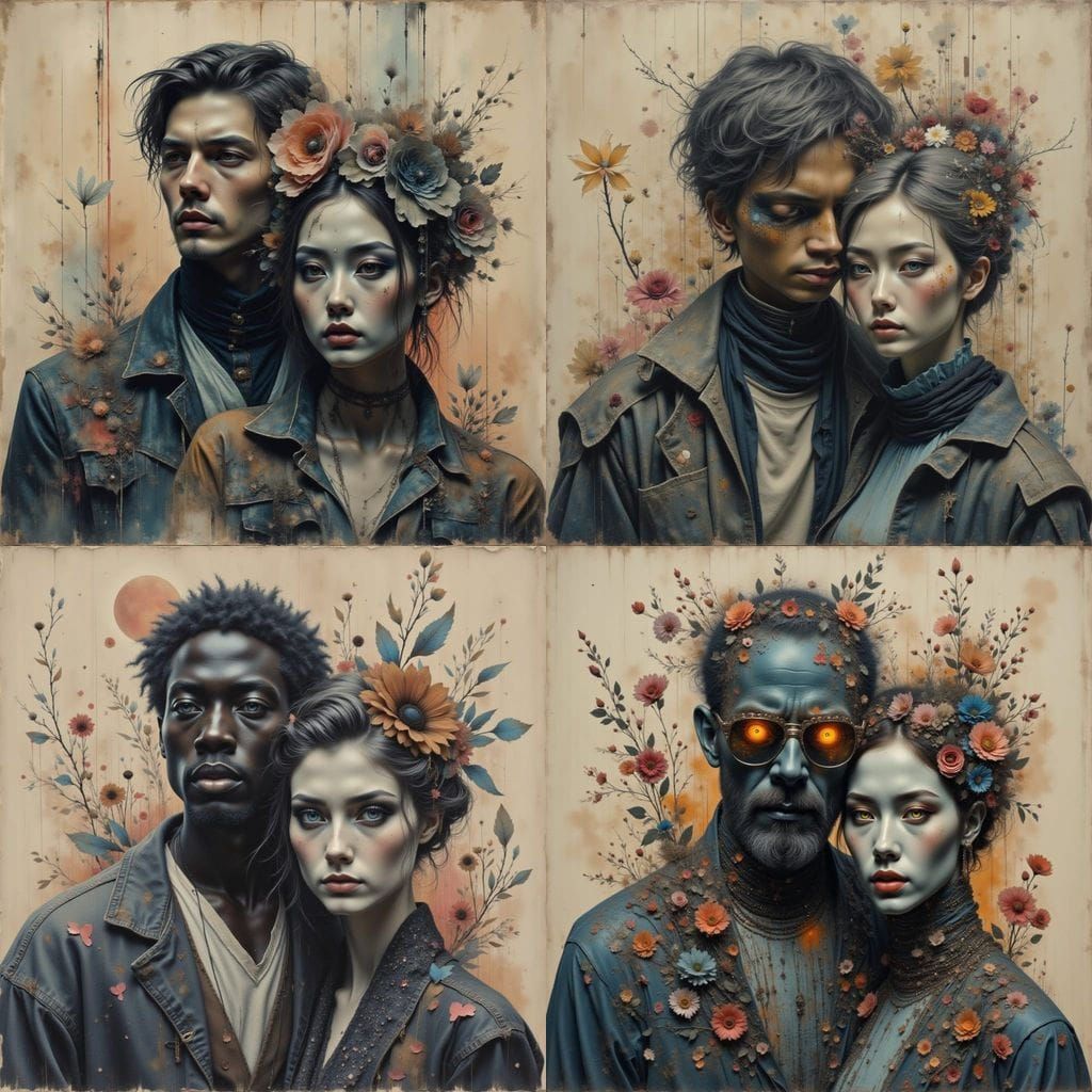 Abstract Celestial Intensity with Bleak Beauty