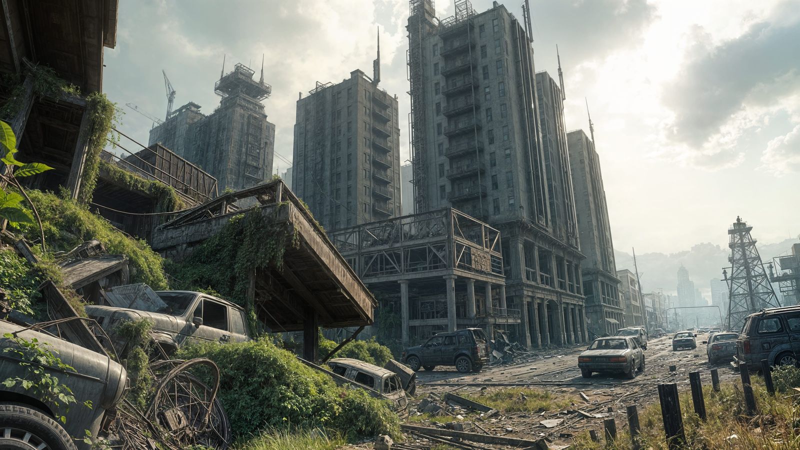 Post Apocalyptic Cityscape in Vivid Decay