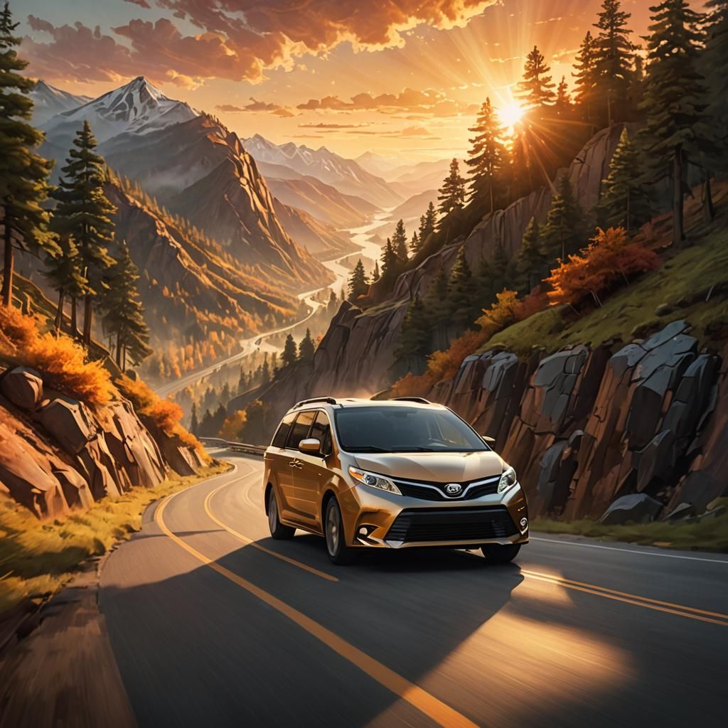 Toyota Sienna on Mountain Road: Concept Art