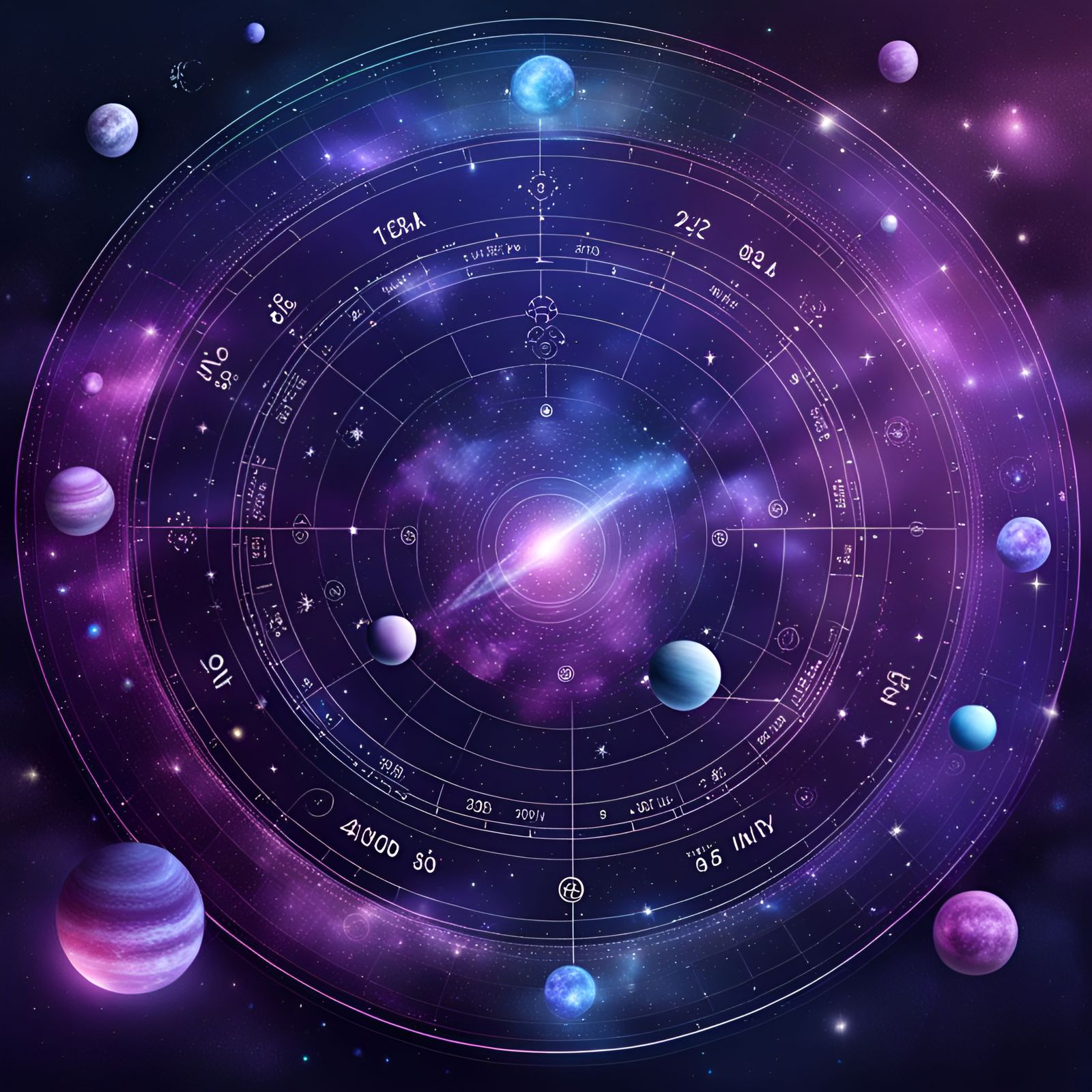 Astrology Landing Page with Galaxy and Natal Charts