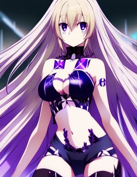 Anime Woman with Blonde Hair in Manga Style