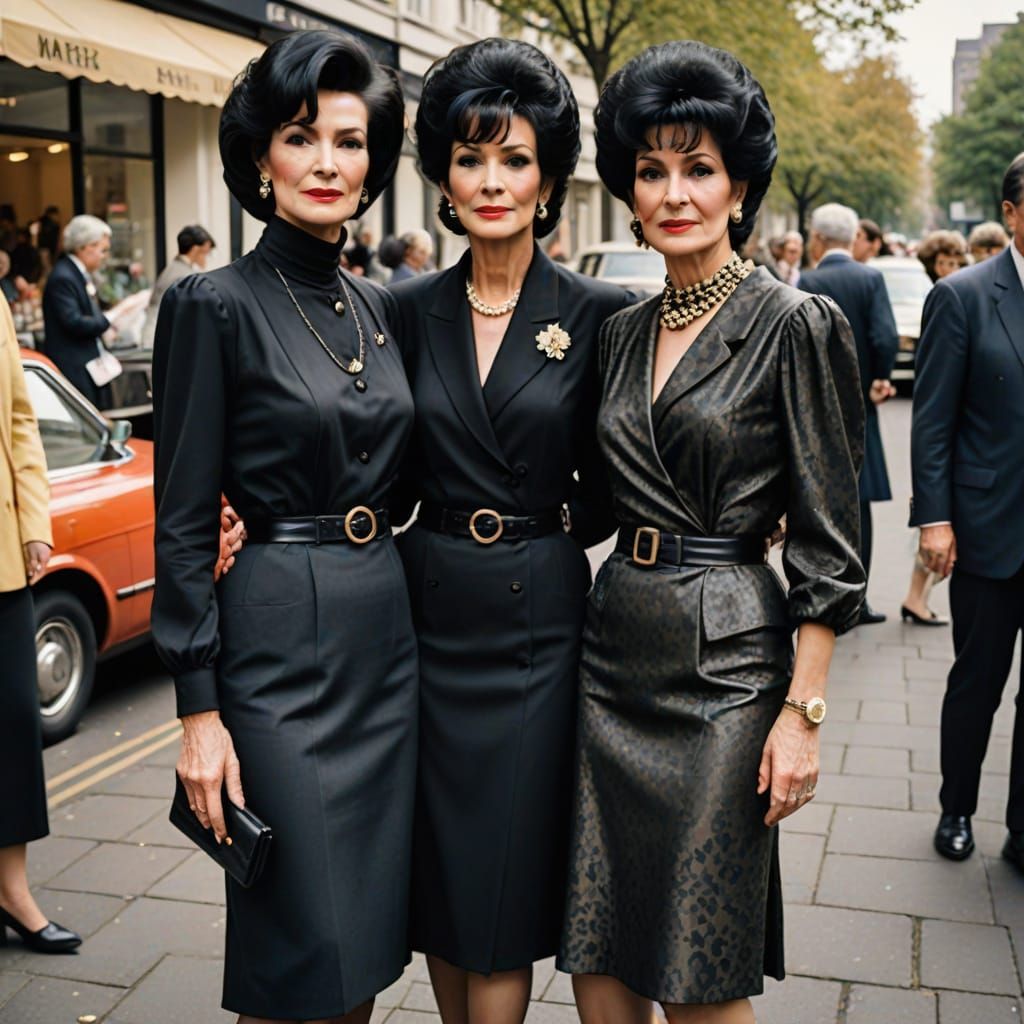 Crossdressers in Voluminous 1980s Hairstyles and Outfits