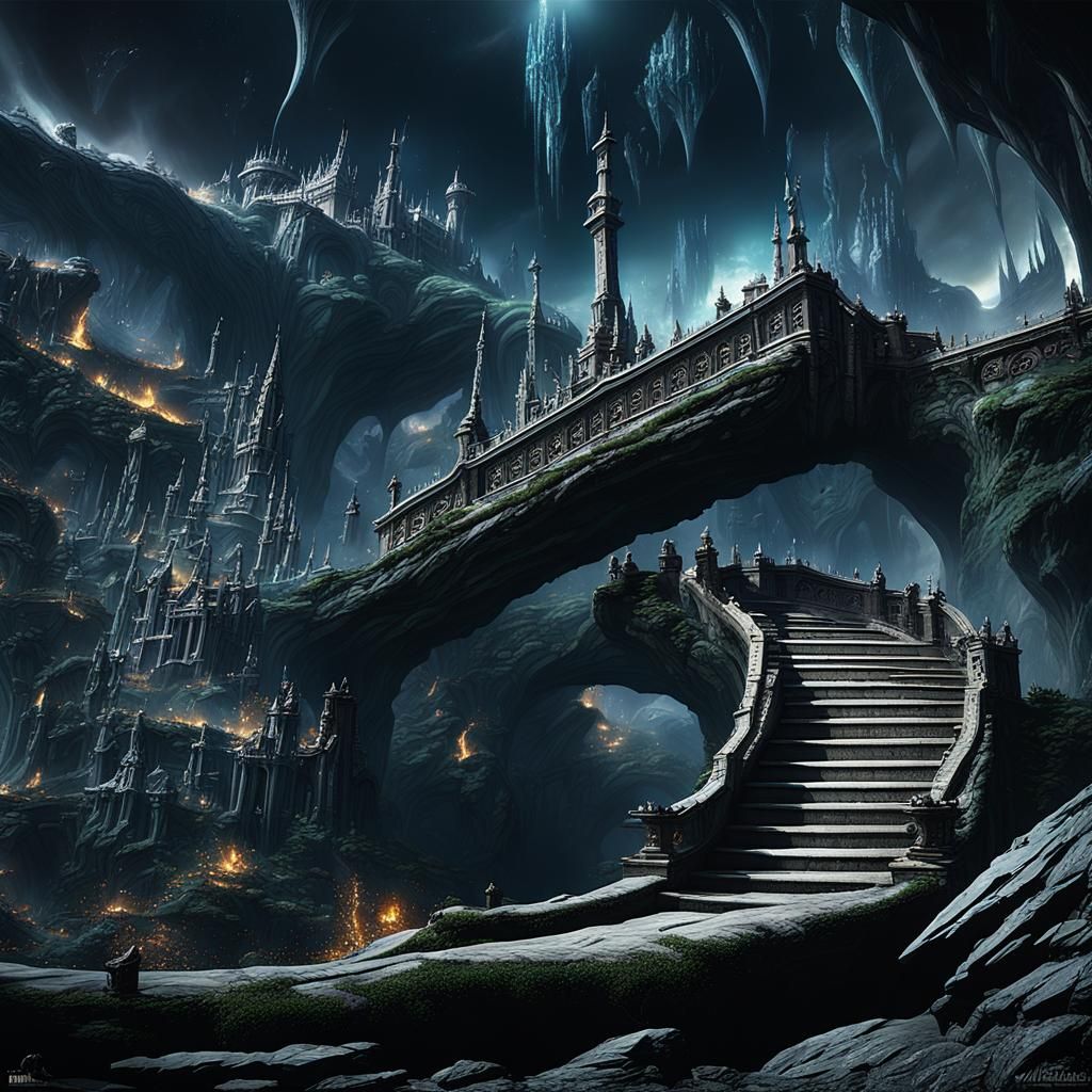Mysterious Underground World: Detailed Matte Painting