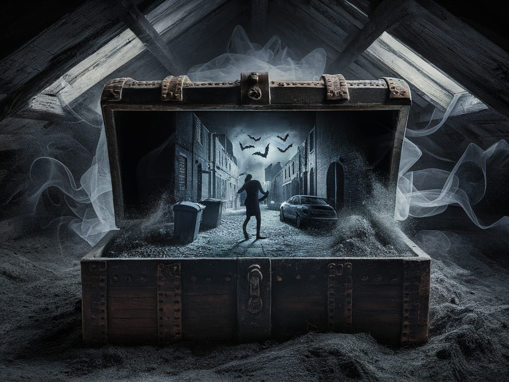 Ancient Chest Reveals Miniature Alleyway Scene