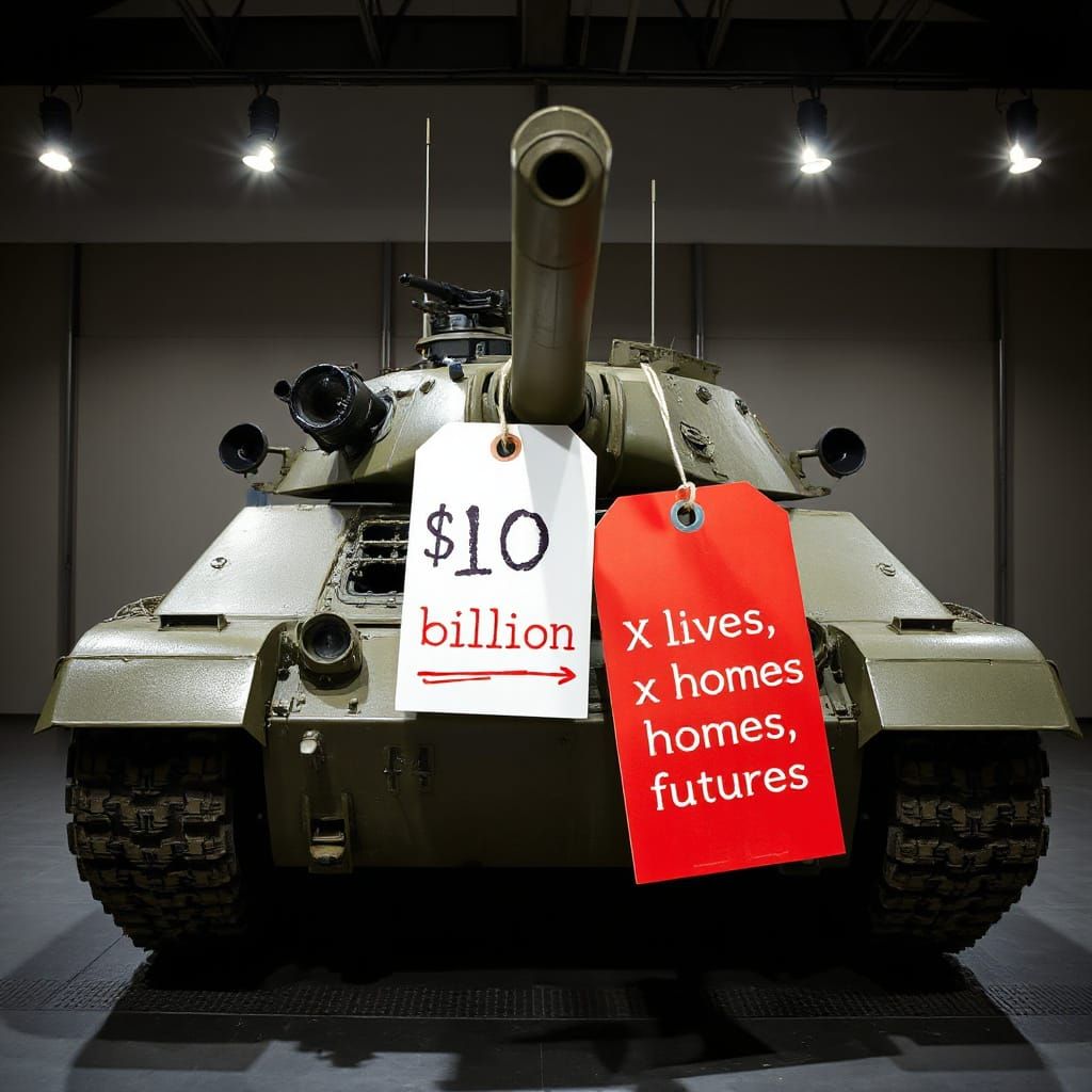 Expensive Wars: Military Tank with Human and Monetary Costs