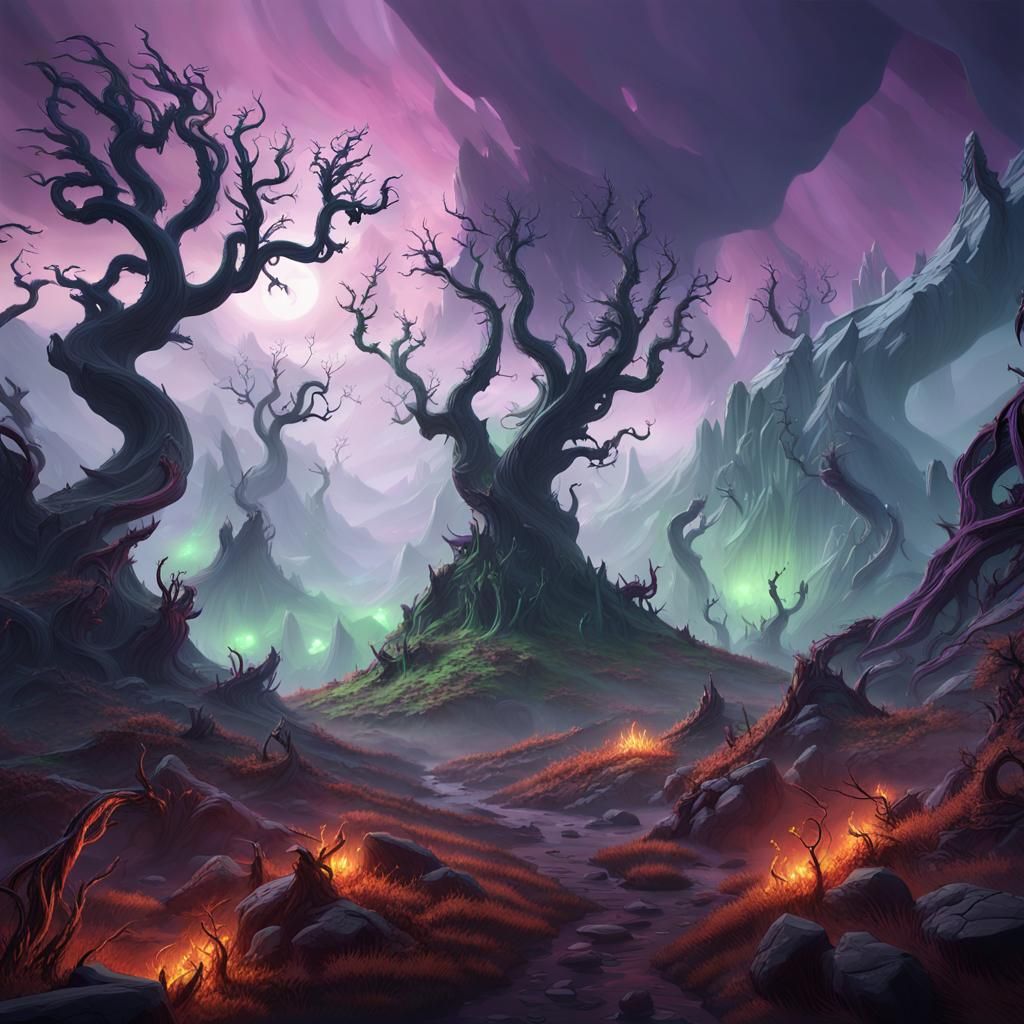 Eerie Valley of the Damned: Fantasy Concept Art