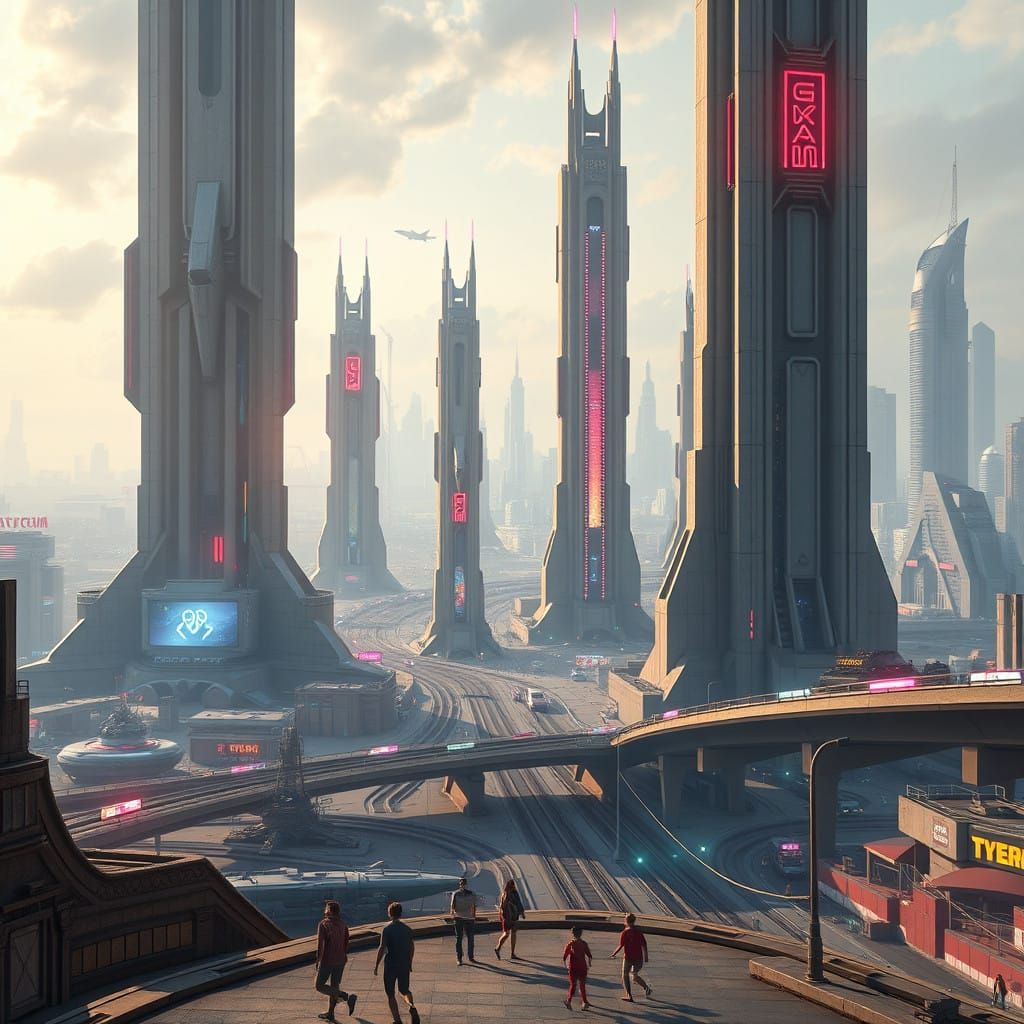 Cyberpunk Metropolis Revealed in 8K Resolution