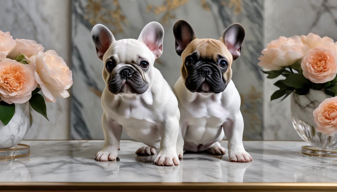 Hyperrealistic French Bulldog Puppy in Mystical Forest