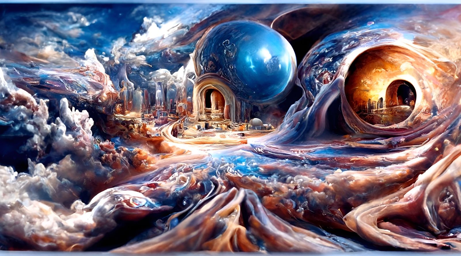 Surreal Parallel Universe Painting in Dreamlike Style