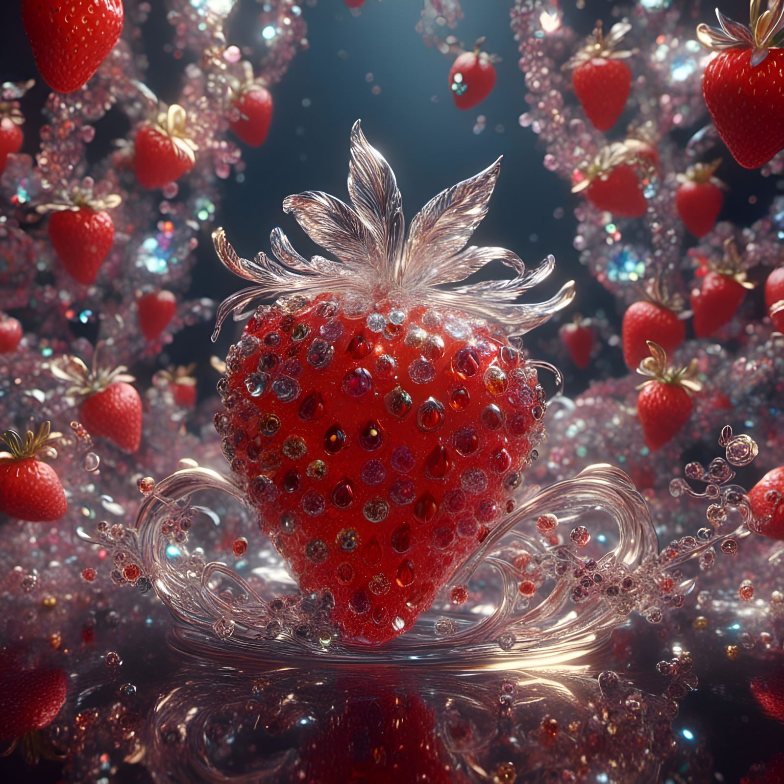 Crystal Ribbon Strawberry