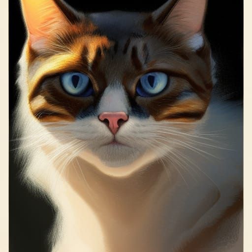 Hyperdetailed Cat Portrait in 8k Resolution