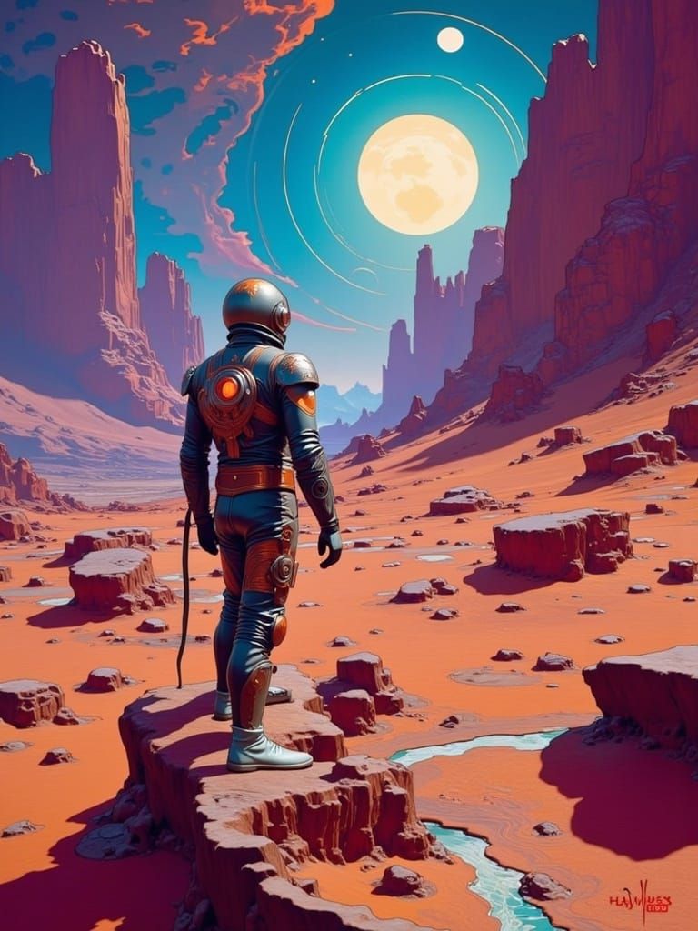 Mars Odyssey in Art Nouveau Style