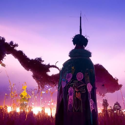 King and Giant Clash: Anime Fantasy Art