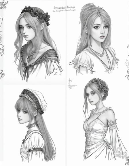 Gothic Dark Fantasy Portrait in Romantic Baroque Style