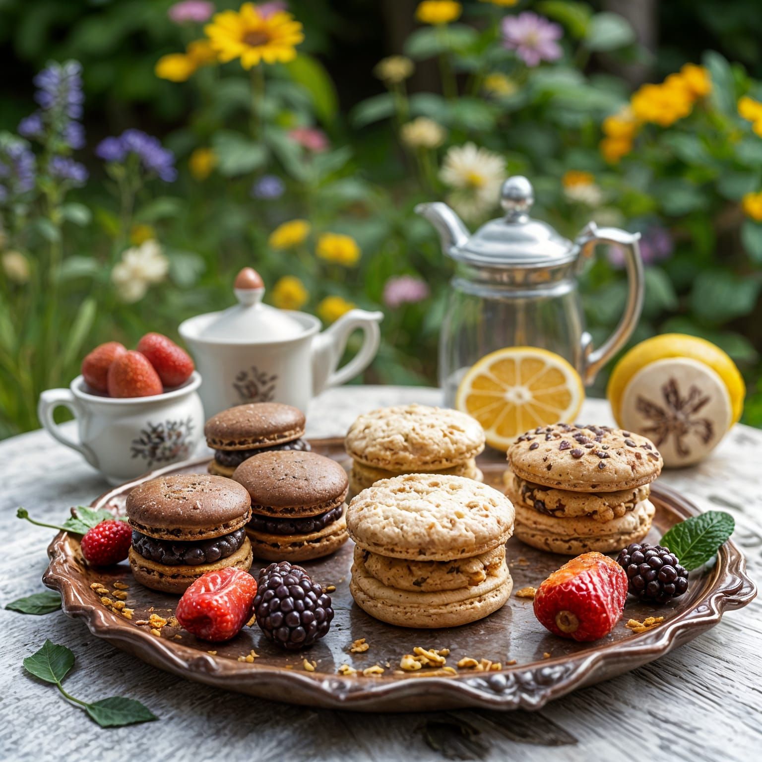 Gourmet English Tea Party in Summer Garden