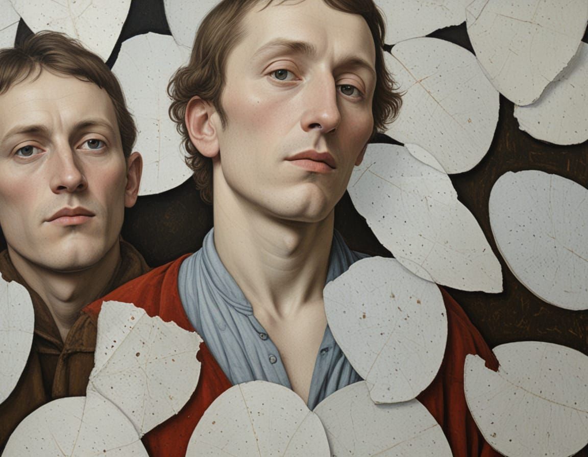 A Man Contemplates the Landscape in Photorealistic Style