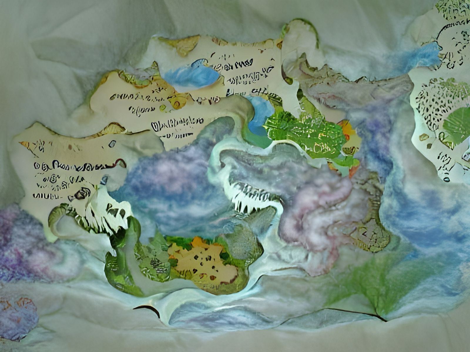 Detailed Fantasy World Map Illustration