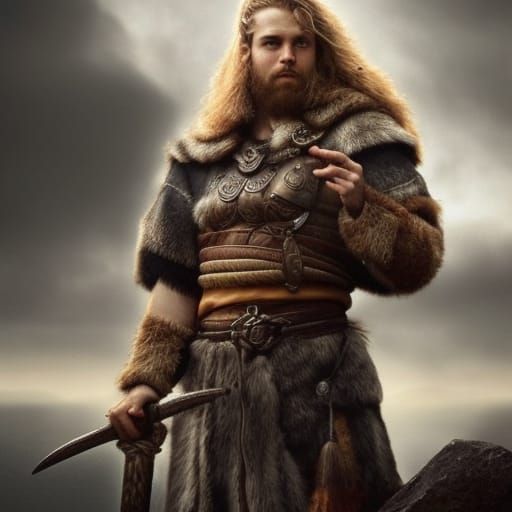Epic Leonin Viking Warrior in Digital Painting