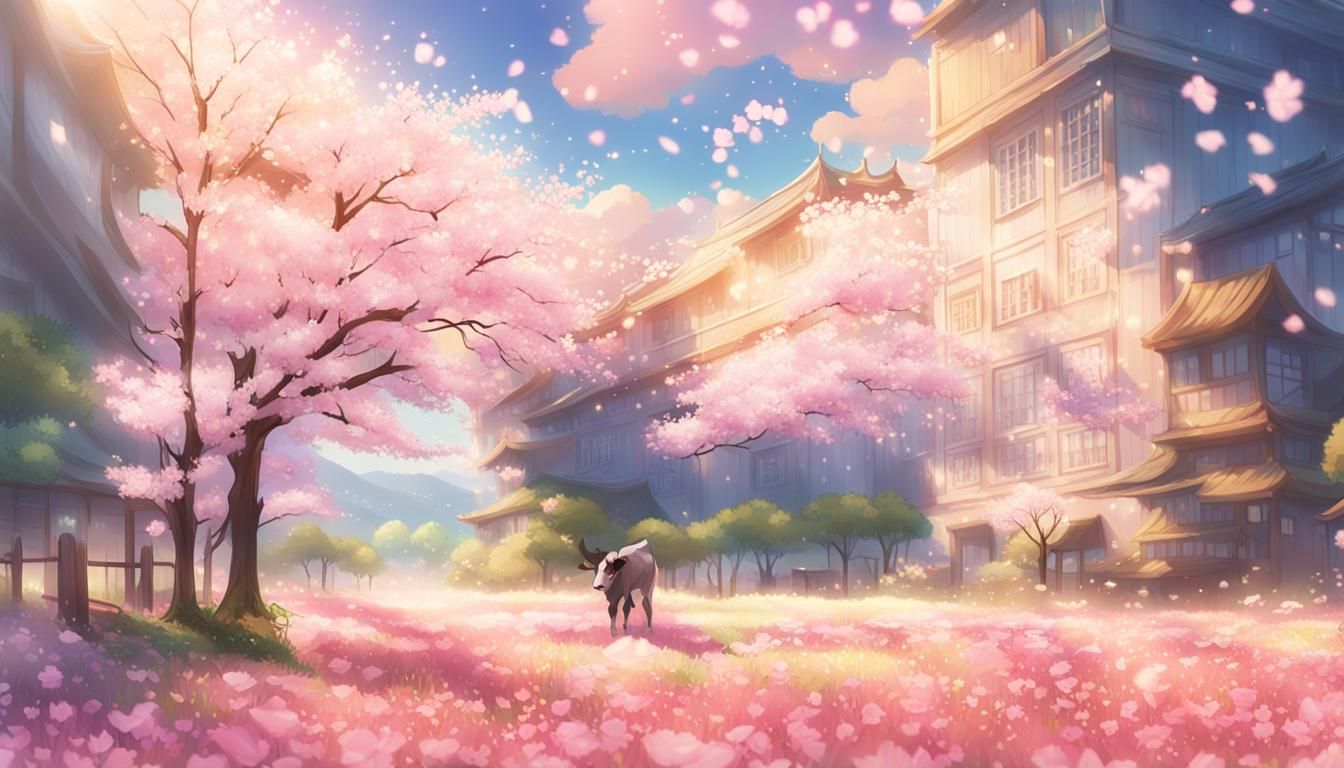 Majestic Holy Cow in Anime Manga Style