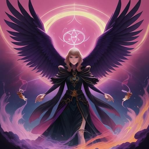Taylor Swift as Phoenix Tarot Reader in Anime Style