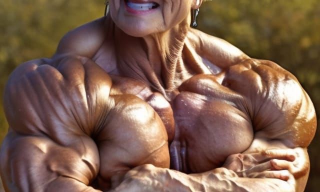 Muscular Bodybuilder Grandma with Ripped Physique