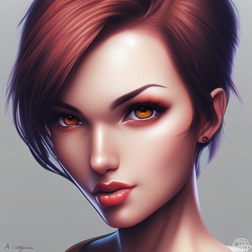 Woman with Red Hair, Artgerm Style Portrait