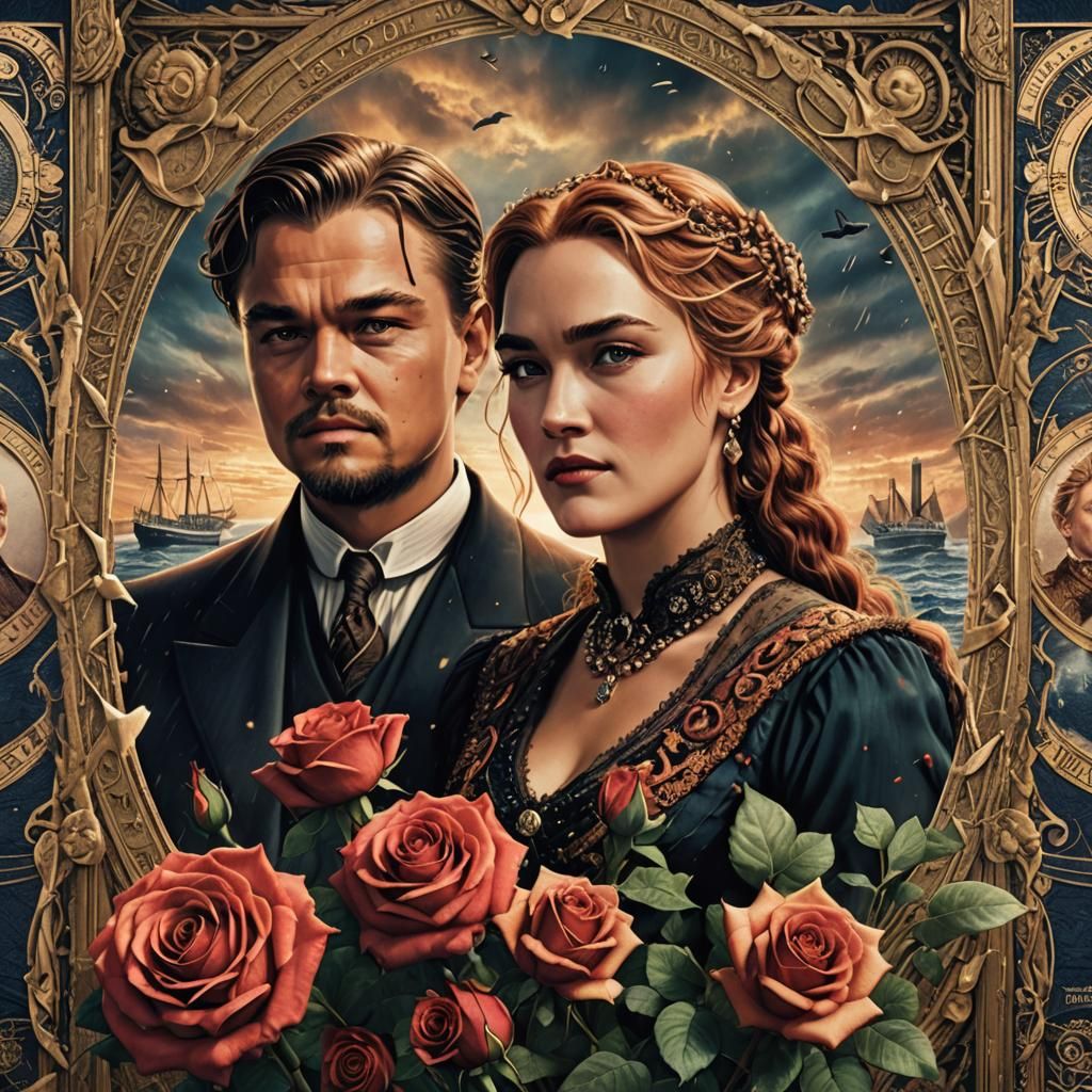 Titanic Movie Poster Art Banknote in Detailed Matte Painting