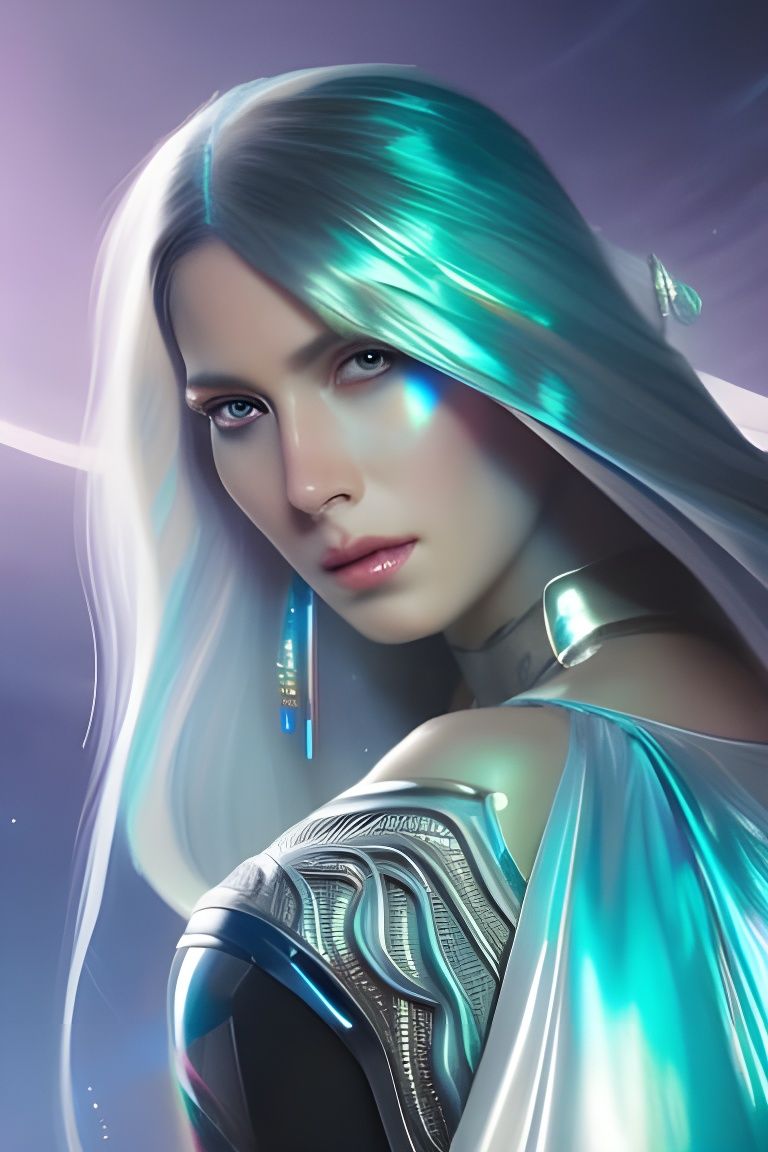 Electronic futuristic metallic