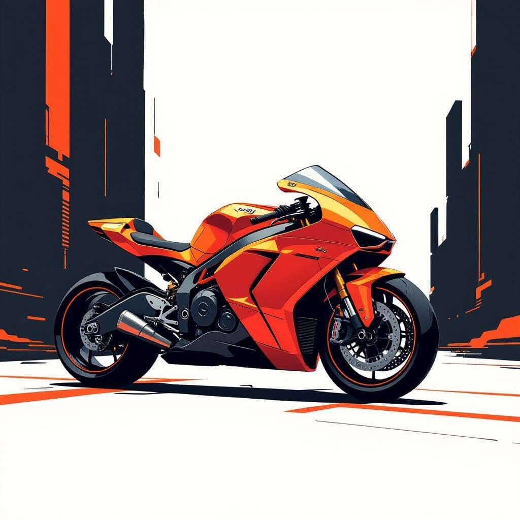 Bold Red & Orange Modern Design with White Space