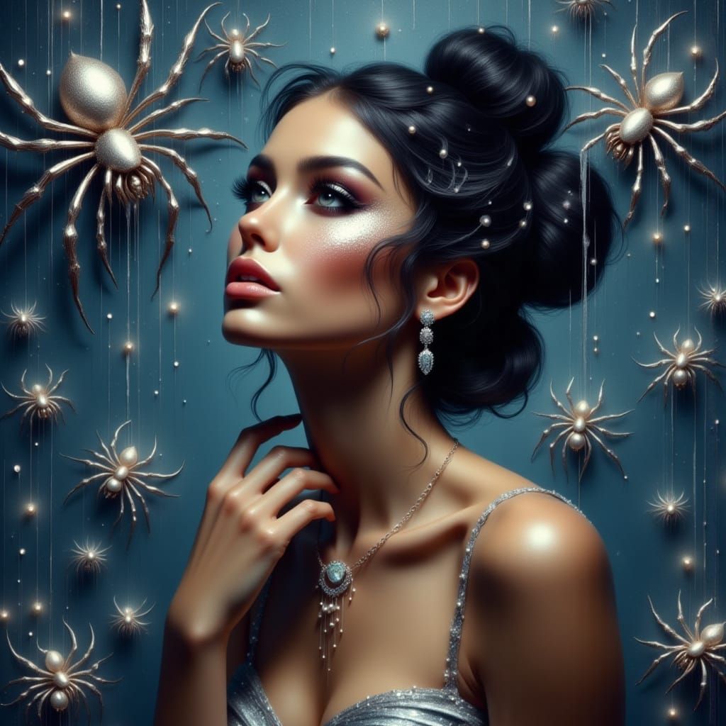 Gothic Grunge Beauty in Digital Painting Style