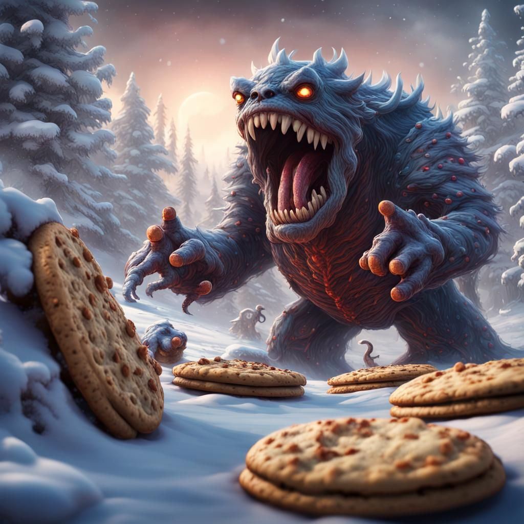 Cookie Monster and Friends Skiing: Fantasy Concept Art